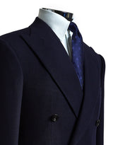 Handmade Silk Tie (TONAL NAVY POLKA DOT)