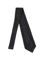 Handmade Silk Tie (TONAL BLACK POLKA DOT)