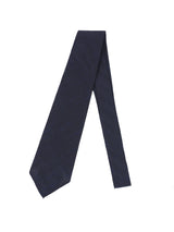 Handmade Silk Tie (SLUBBED NAVY / BLACK)