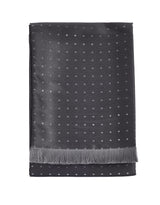 Silk Polka Dot Scarf (GREY SINGLE-SIDED)