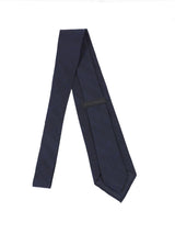 Handmade Silk Tie (SLUBBED NAVY / BLACK)