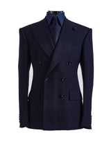 Handmade Silk Tie (SLUBBED NAVY / BLACK)