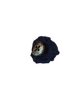 Handmade Lapel Rose (NAVY)