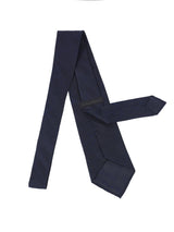 Handmade Silk Tie (SLUBBED NAVY / BLACK)