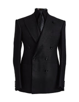 Handmade Silk Tie (TONAL BLACK POLKA DOT)