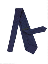Handmade Silk Tie (TONAL NAVY POLKA DOT)