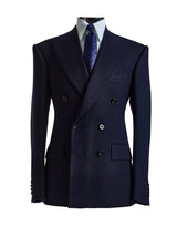 Handmade Silk Tie (TONAL NAVY POLKA DOT)