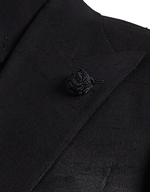 Handmade Lapel Rose (BLACK)