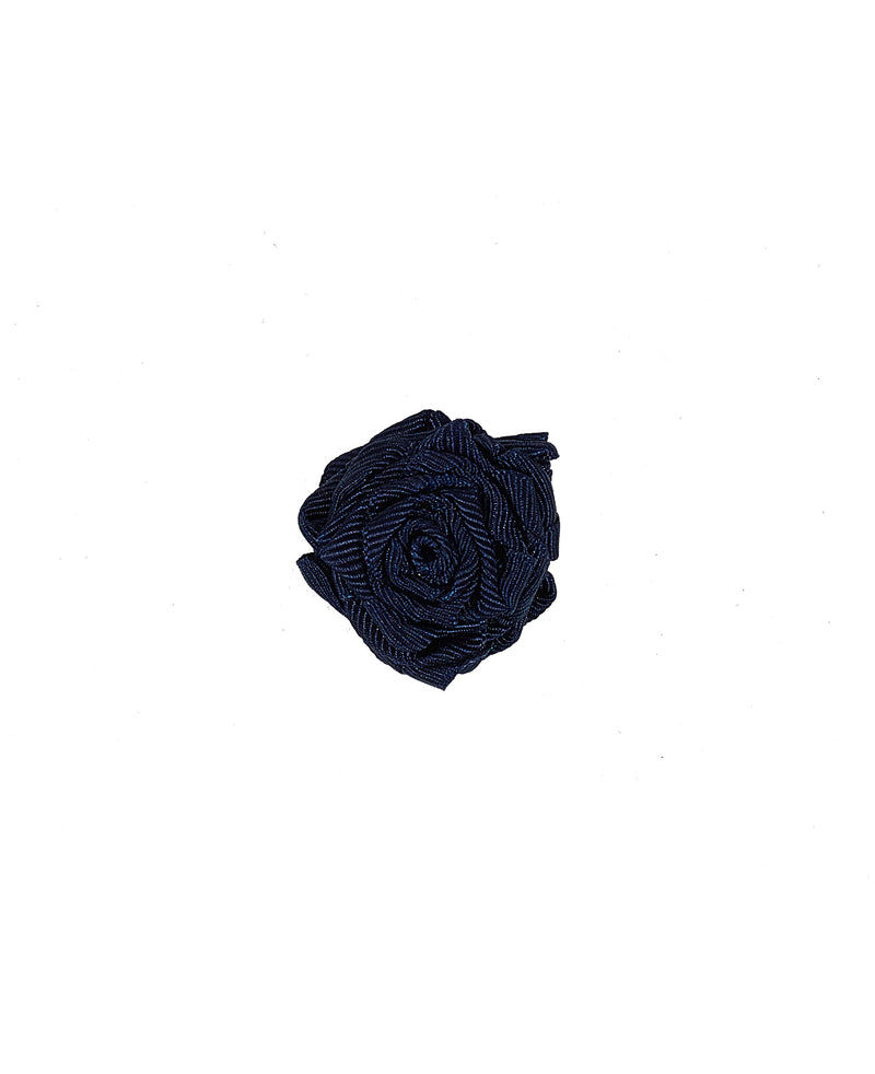 Handmade Lapel Rose (NAVY)