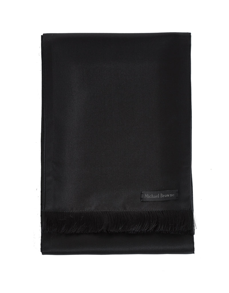 Silk Polka Dot Scarf (BLACK DOUBLE-SIDED)