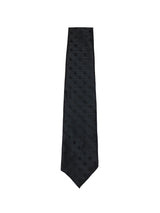 Handmade Silk Tie (TONAL BLACK POLKA DOT)